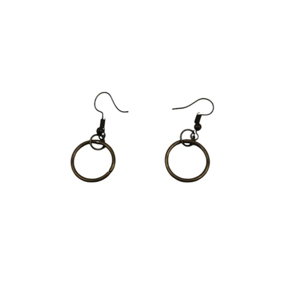 Ronaldo Brass Hoop Bead Necklace French Wire Earrings Set - Picture 2 of 9